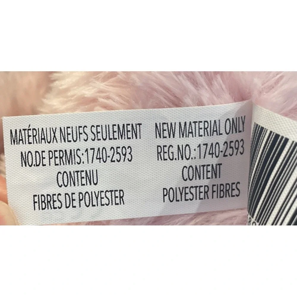 Kellytoy Pink Teddy Bear Plush Satin Bow Stuffed Animal NEW with Tag